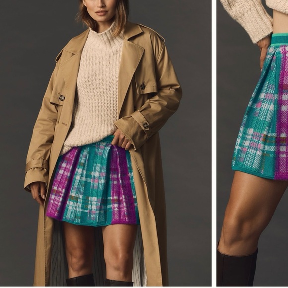 Maeve Dresses & Skirts - Anthropologie Maeve Pleated Knit Mini Skir